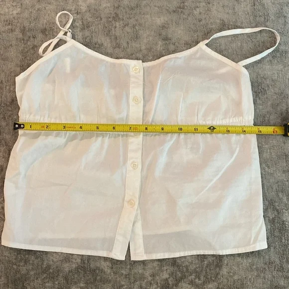 Brandy Melville one size white spaghetti strap top. NWT {191} - Picture 4 of 6